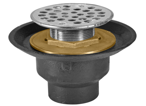 Design Drain Valve Round with permanent drain 6108 Brass Chrome Plated 